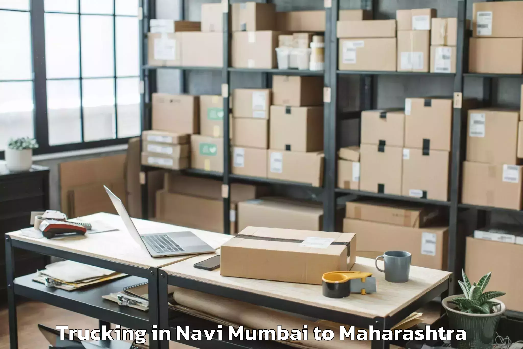 Book Navi Mumbai to Telhara Trucking Online